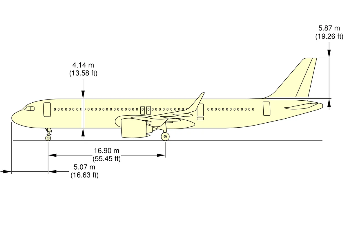 Published Airbus drawing of the A321neo